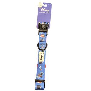 Disney Sassy Woof Adjustable Dog Collar Pet Mickey Mouse Blue Red Sz Large NWT